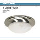 Brentwood 1 Light 12 inch Brushed Nickel Flush Mount Ceiling Light