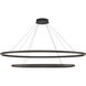 Ovale LED 27.63 inch Black Chandelier Ceiling Light