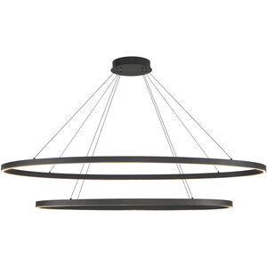 Ovale LED 27.63 inch Black Chandelier Ceiling Light