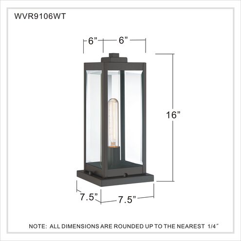 Westover 1 Light 16 inch Western Bronze Outdoor Pier Lantern