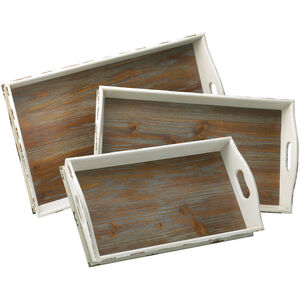 Alder Distressed White And Gray Nesting Trays