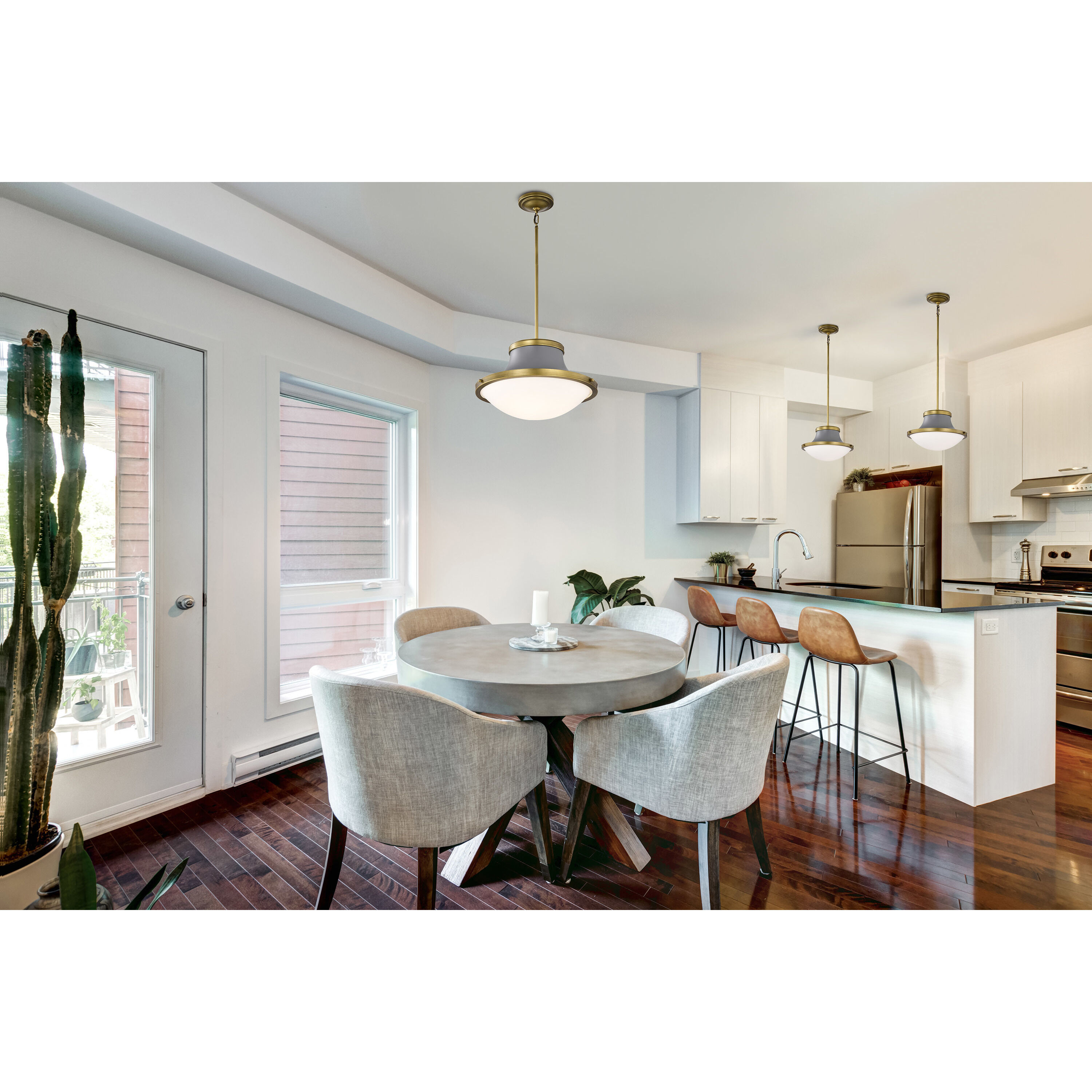 Lafayette 1 Light 18 inch Matte Gray Pendant Ceiling Light