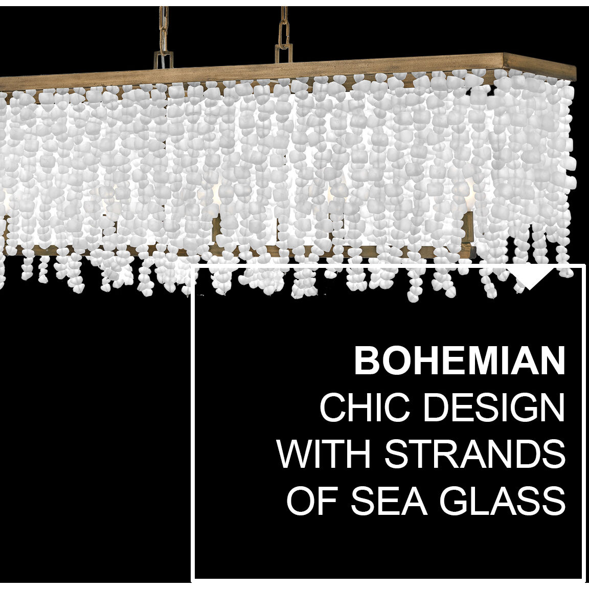 Dune LED 48 inch Burnished Gold Chandelier Ceiling Light, Linear & Oval