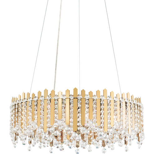 Chatter 12 Light Polished Stainless Steel Pendant Ceiling Light in Swarovski