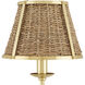 Deauville 31.75 inch 7 watt Natural and Polished Brass Table Lamp Portable Light, Suzanne Duin Collection
