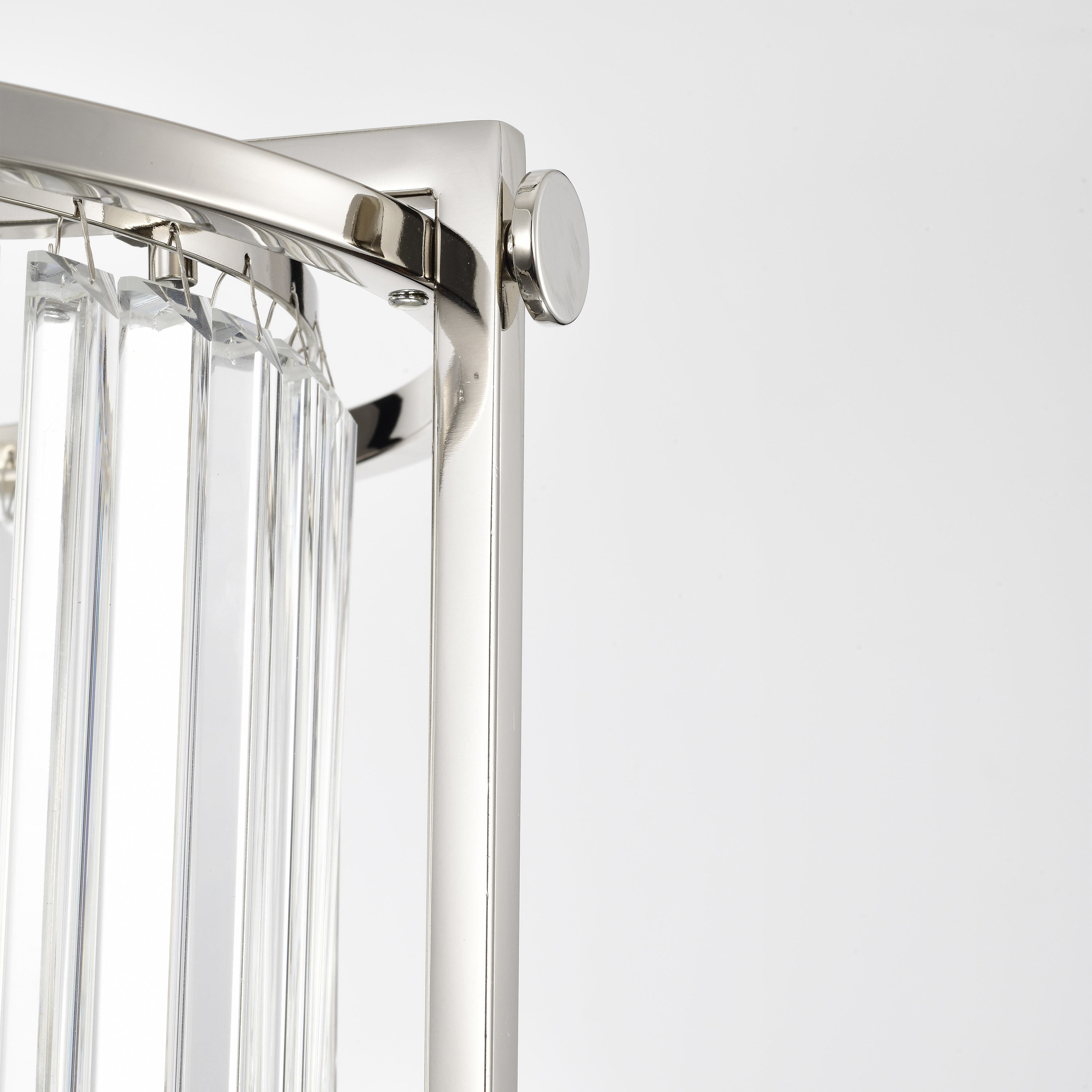 Krys 3 Light 17.75 inch Polished Nickel Semi Flush Mount Ceiling Light