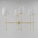Huntington 6 Light 34 inch Satin Brass Chandelier Ceiling Light