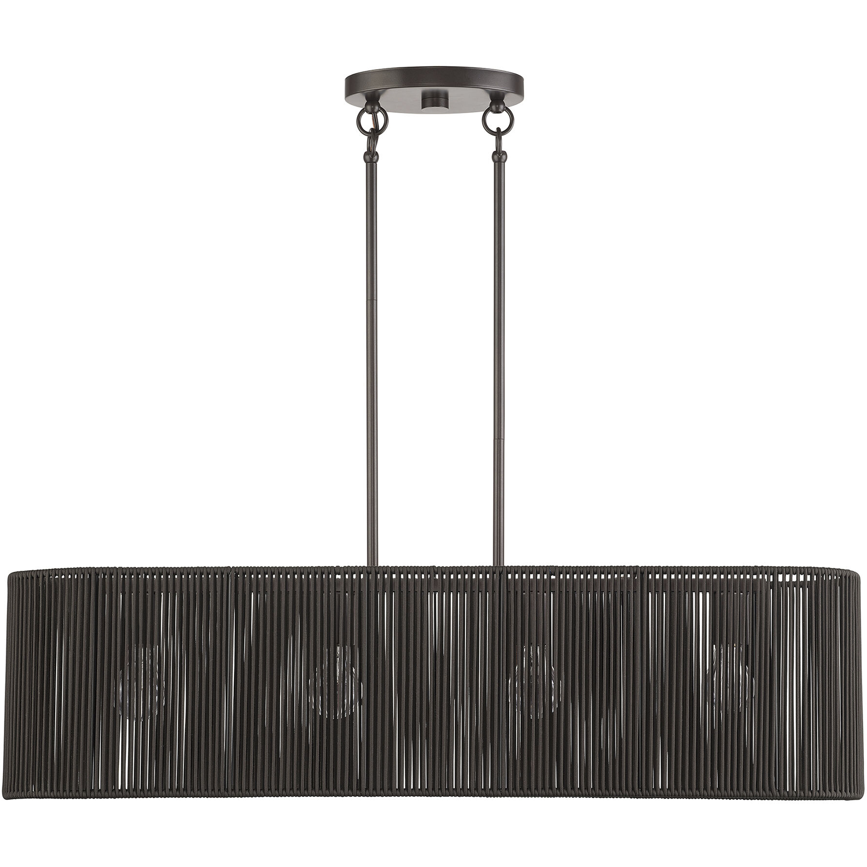 Acordia 4 Light 36 inch English Bronze Linear Chandelier Ceiling Light, Large