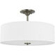Inspire 3 Light 18 inch Brushed Nickel Semi-Flush Mount Ceiling Light