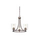 Liam 3 Light 20 inch Satin Copper Bronze Chandelier Ceiling Light