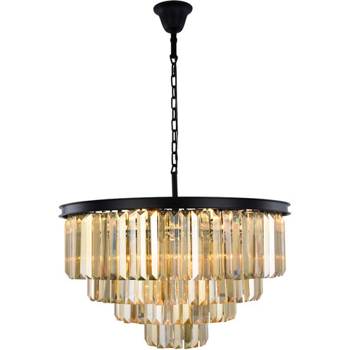 Sydney 17 Light 32 inch Matte Black Chandelier Ceiling Light, Urban Classic