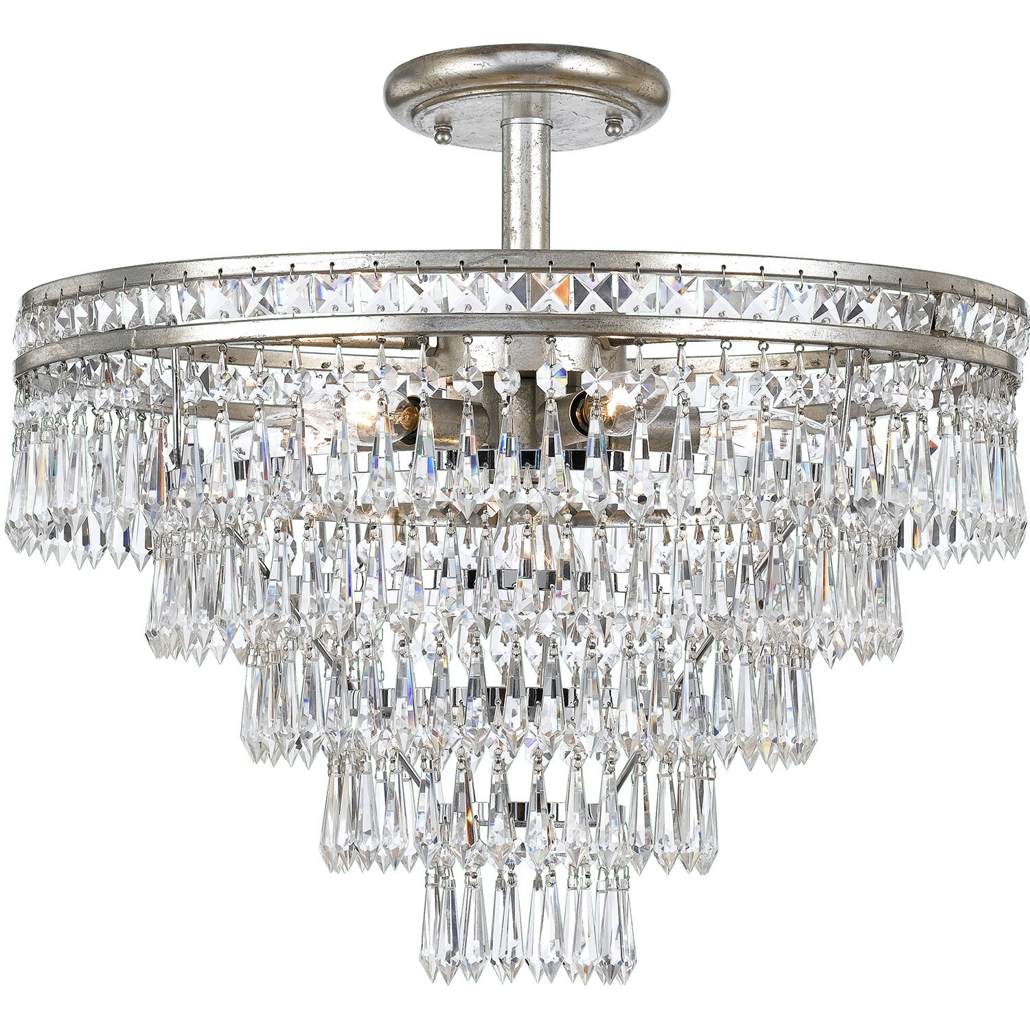 Mercer 7 Light 20 inch Olde Silver Chandelier Ceiling Light
