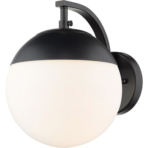 Dixon 1 Light 8 inch Matte Black Wall Sconce Wall Light, Damp