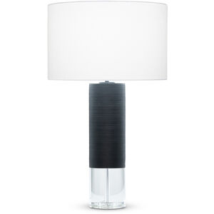 Locke 31 inch 150.00 watt Black Matte Table Lamp Portable Light, Finely Ribbed Surface