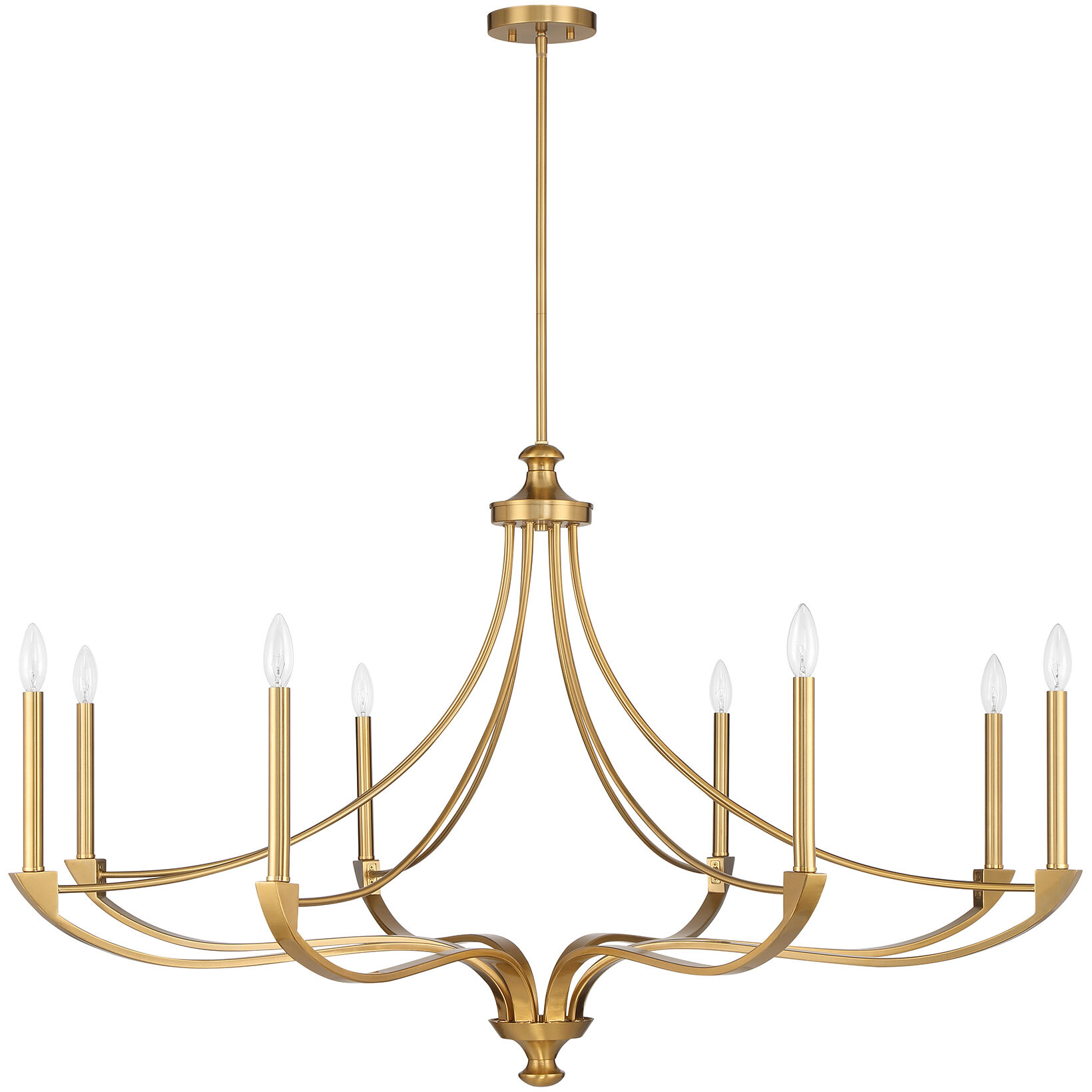 Preserve 8 Light 50 inch Warm Brass Chandelier Ceiling Light