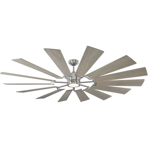 Prairie 72 inch Brushed Steel with Silver Blades Ceiling Fan