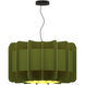 Clarissa 1 Light 29.8 inch Black/Green Pendant Ceiling Light in Green/Ash, 30 in