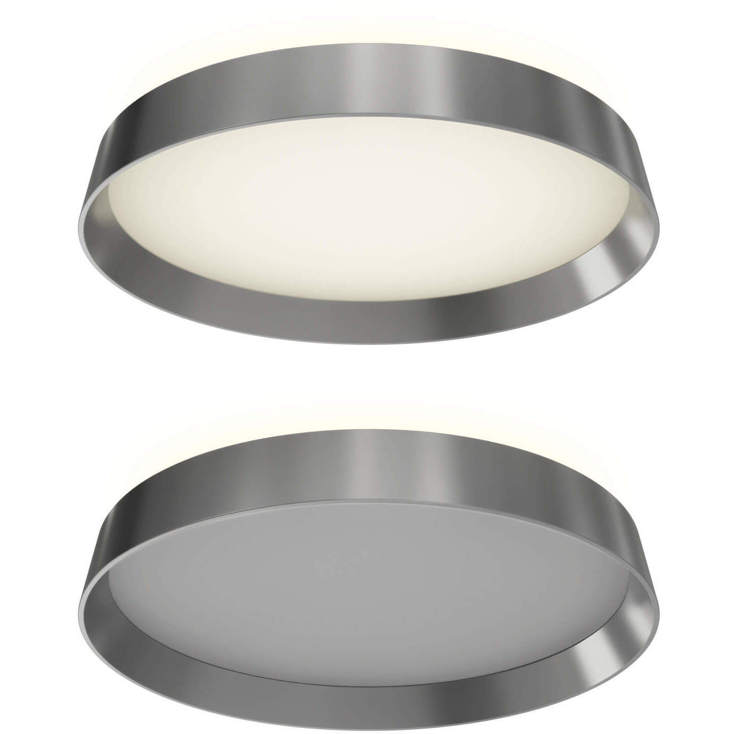 Aurora LED 12 inch Satin Nickel Flushmount Ceiling Light, Dual Light