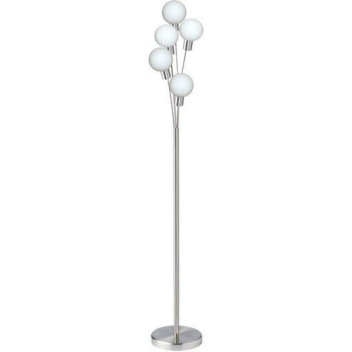 Transitional 70.5 inch 25.00 watt Satin Chrome Decorative Floor Lamp Portable Light