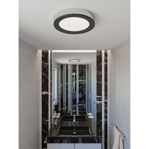 Alta LED 16 inch Black and Polished Chrome Flush Mount Ceiling Light