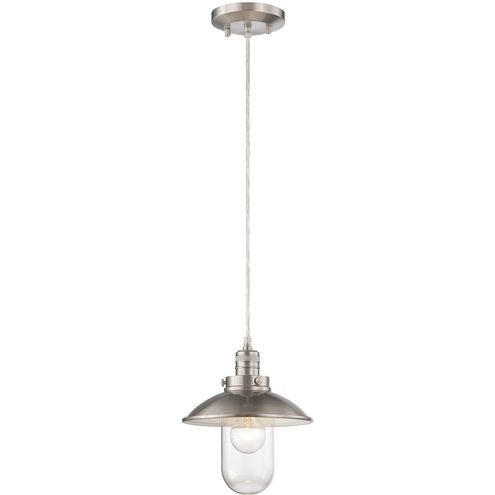 Downtown Edison 1 Light 9 inch Brushed Nickel Mini Pendant Ceiling Light