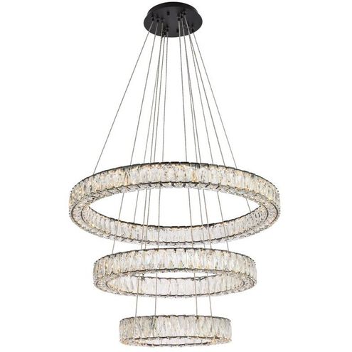 Monroe 3 Light 32 inch Black Chandelier Ceiling Light