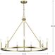 Gilliam 9 Light 35.5 inch Vintage Brass Chandelier Ceiling Light