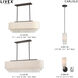 Carlisle 3 Light 31 inch English Bronze Linear Chandelier Ceiling Light