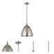 Ballston Dome 1 Light 12 inch Brushed Satin Nickel Pendant Ceiling Light