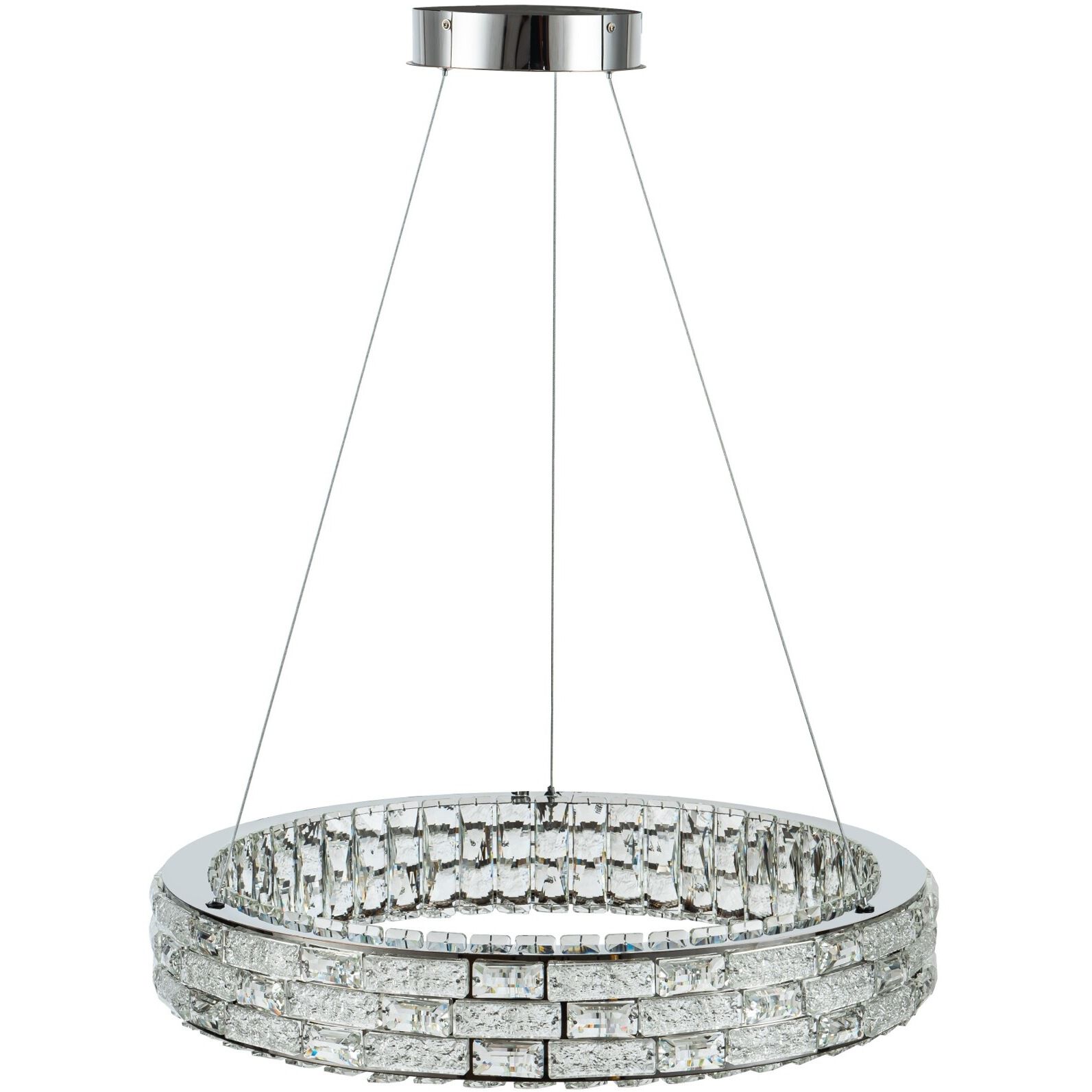 Elegance LED 23.62 inch Polished Nickel Chandelier Ceiling Light