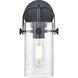 Pilaster II Cylinder 1 Light 4.5 inch Matte Black Sconce Wall Light in Seedy Glass
