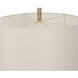 Signature 41 inch 100 watt White Gray and Gold Table Lamp Portable Light