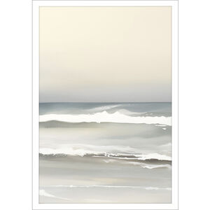 Ocean Breeze White and Beige and Blue and Neutral Framed Art