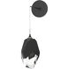 Chrysalis 1 Light 6.1 inch Black Sconce Wall Light in Black Crystal, Large