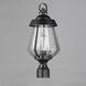 Mariner 1 Light 19.75 inch Black with Antique Brass Outdoor Pole/Post Mount, Pier/Post Mount