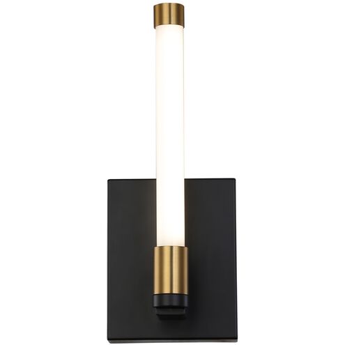 Infiniti 1 Light 4.75 inch Matte Black and Brass Wall Sconce Wall Light