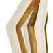 Riviere LED 13 inch Contemporary Gold Leaf Pendant Ceiling Light