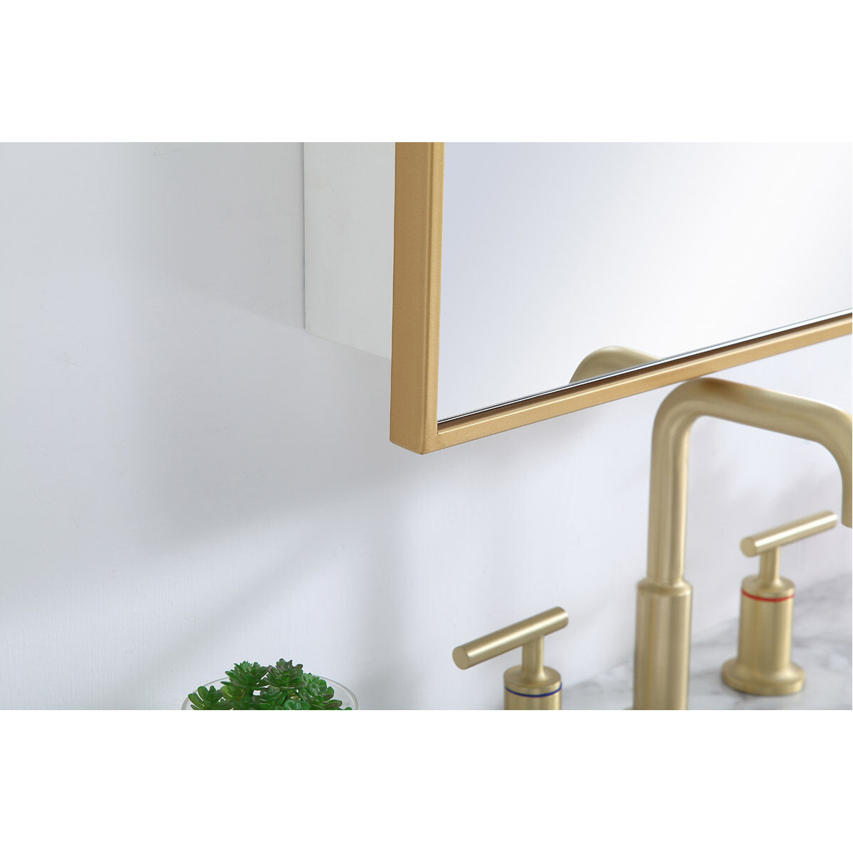 Wyn 28 X 17 inch Brass Medicine Cabinet 