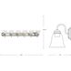 Clear Glass 6 Light 48 inch Brushed Nickel Vanity Light Wall Light