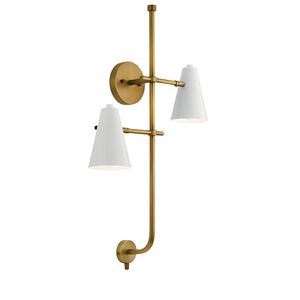 Sylvia 2 Light 18 inch White Wall Sconce Wall Light