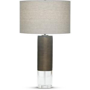 Atlantic 31 inch 150.00 watt Bronze Table Lamp Portable Light, Finely Ribbed Surface