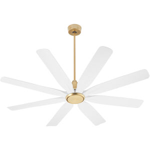 Rosales 60 inch Aged Brass with Studio White Blades Patio Fan