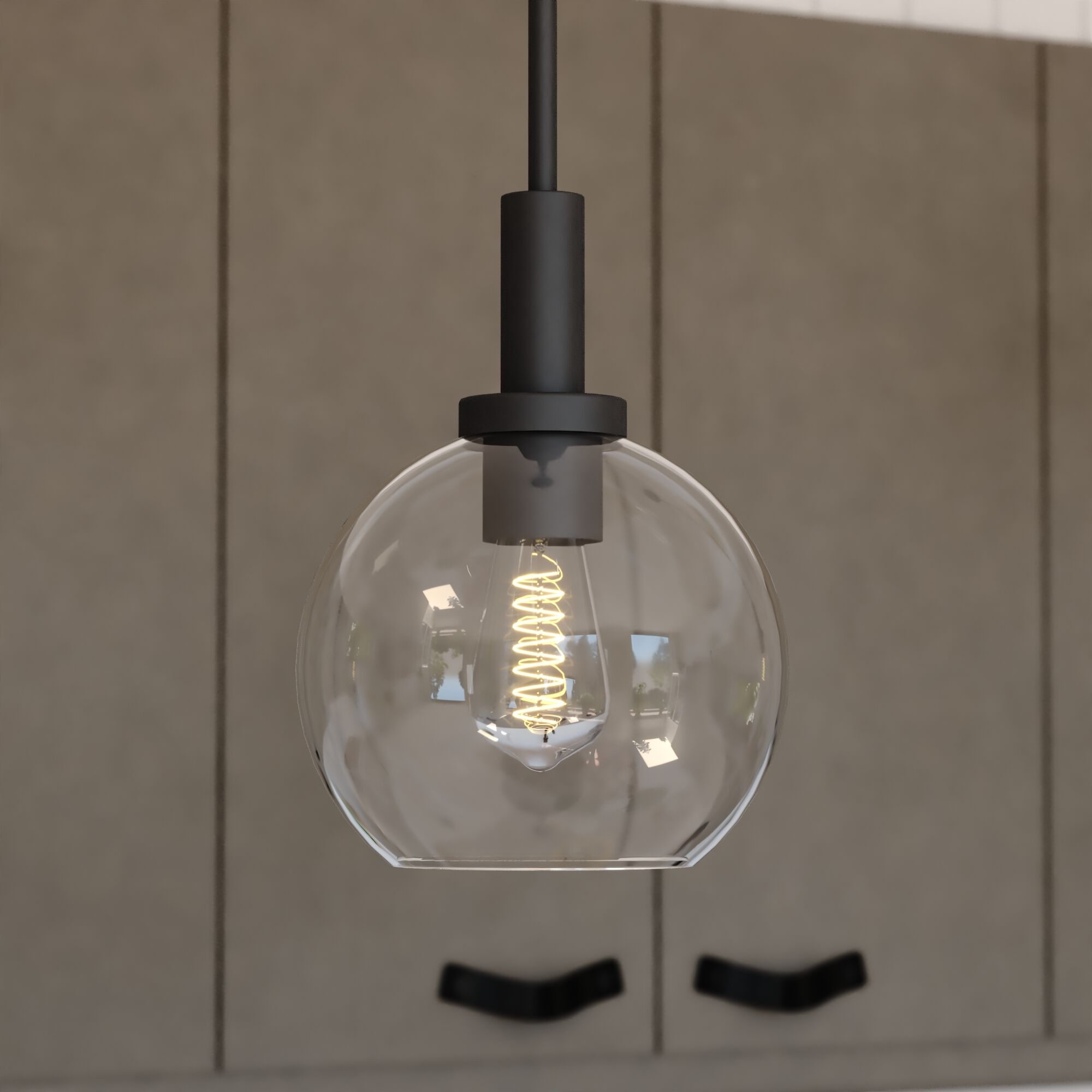 Marshall LED 8 inch Matte Black Mini Pendant Ceiling Light