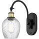 Ballston Salina LED 5 inch Black Antique Brass Sconce Wall Light