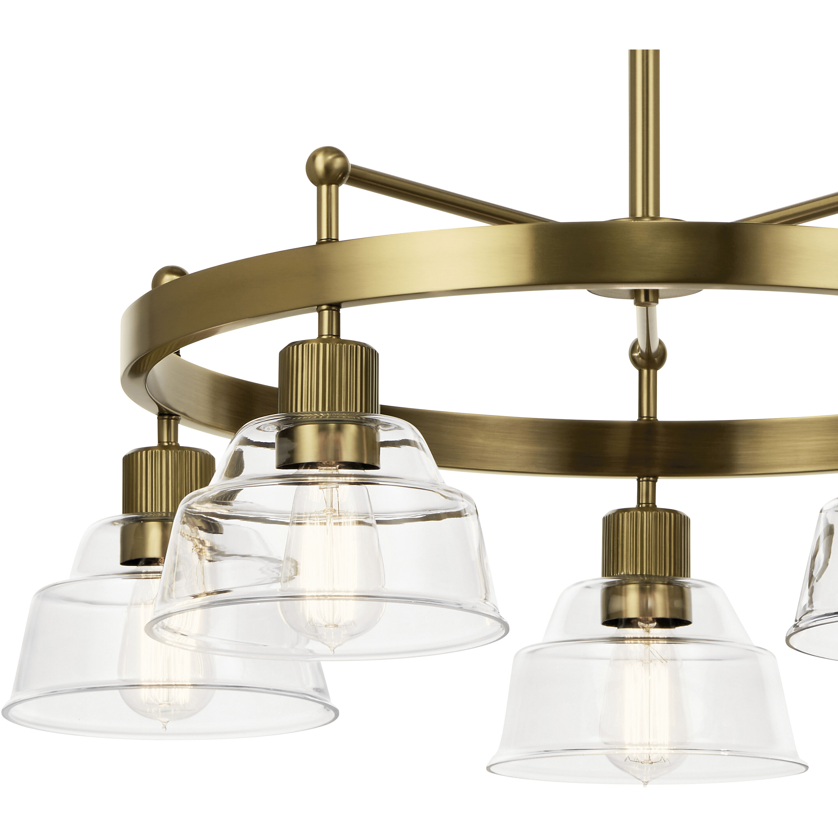 Eastmont 5 Light 31.5 inch Brushed Brass Chandelier Ceiling Light, Large