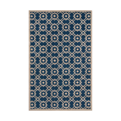 Goa 156 X 108 inch Blue and Neutral Area Rug, Wool