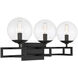 Crosby 3 Light 24 inch Black Bathroom Vanity Light Wall Light, Essentials