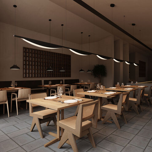 Tela LED 79 inch Satin Black Pendant Ceiling Light