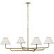 Marie Flanigan Rigby LED 54.25 inch Soft Brass and Natural Oak Chandelier Ceiling Light, Grande