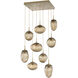 Cosmos LED LED 32 inch Gilded Brass Chandelier Ceiling Light, Square Multi-Port